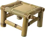 TOYANDONA Bamboo Stool Retro Design Summer Cooling Stool for Home Use Durable Bathroom Small Stool for Sitting Easy to Clean Weaving Craft for Showers Laundry and Relaxation