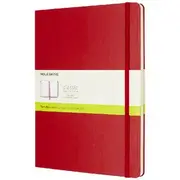 Moleskine Hardcover Plain XL 192pg Notebook Scarlet Red