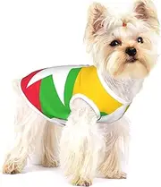 Flag of Myanmar print Tshirts for Small Dogs Dog's Fashion Shirt Breathable Sleeveless Shirts for Small Dogs
