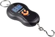 IOIUSKKU Black 50Kg English Version Straight Hanging Mini Hook LCD Digital Scale Electronic Scales Fishing Weights Travel