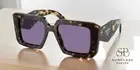 PRADA PR 23YSF 2AU05Q Tortoise Violet Mirror Silver 52 mm Women's Sunglasses