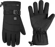 [Generic] Electric Thermal Gloves,Battery Operated Thermal Gloves, 3.7V Rechargeable Battery Heated Mitts with 3 Temperature Gears, Touch Screen Thermal Gloves for Cycling, Hiking