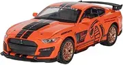 Finished Scale Model 1:32 for Ford Viper GT500 Simulation Alloy Car Model Pull Back Sound Light All Doors Openable Vehicle Model Presents Ornaments(Orange)