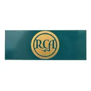 RCA Speaker Custom Made Aluminum Logo Badge 106mm(4.17")X39mm(1.53" ) green