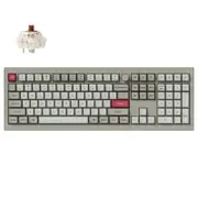 Keychron V6 Max QMK RGB 100% Wireless Mechanical Keyboard Hot-Swap Backlight Brown Switch - Retro (KBKCV6MR3)
