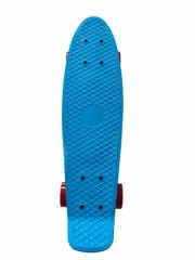 22" Skateboard Mini Cruiser Penny Style Board Plastic Deck. Blue/Red