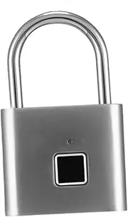 FOMIYES Intelligent Fingerprint Password Lock Silver Luggage Lock for Travel Fingerprints Capacity Durable and Secure Padlock for Suitcase Cabinet Indoor Outdoor Use