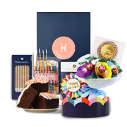 Zodiac Best Birthday Cake And Bouquet Gift Hamper - Cancer , Scorpio