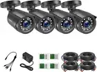 ZOSI 1080p Security Camera System Night Vision Waterproof Home CCTV 4 Pcs Bullet