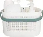 Plastic Storage Baskets with Handles, Shower Caddy Shelf Organizers Basket for B