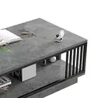 YA Coffee Table Living Room Table W/Shelf Center Table Space Saving Easy Assembl