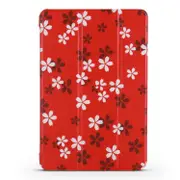 Sakura Pattern Horizontal Flip Pu Leather Case For Ipad Mini 3 / 2 / 1 With Three-Folding Holder and Honeycomb Tpu Cover
