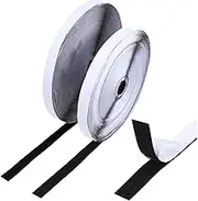 jojofuny 2 Rolls 20mm Wide Hook Loop Tape Strong Adhesive Fasteners DIY Organizing Strips Back Adhesive Tapes Home Office Tent Fixing