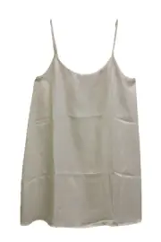 PJ Harlow Egg Nog Rowen Satin Nightgown With Braided Strap, Medium