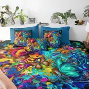 Butterfly Colourful Burst Quilt Cover Set