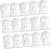 FONDOTIN 20pcs Transparent Garment Covers for Clothes Reusable Dust Clothing Bags for Suits Dresses and Jackets Hanging Covers for Dry Cleaning and Storage Wardrobe
