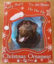 Christmas Ornament-LABRADOR, BLACK-AND-WHITE - SHATTERPROOF!