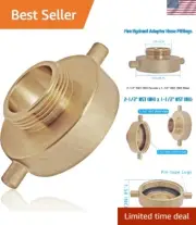 Quick-Connect Fire Hydrant Adapter - Brass Fitting 2-1/2" Female x 1-1/2" Male