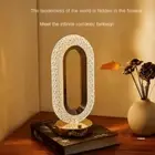 Oval Crystal LED Table Light Touch Switch Indoor Lighting Living Room Bedroom