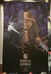 Mortal Kombat by Oliver Barrett 69/170 screenprint art Scorpion Sub-Zero Mondo