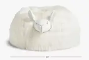 Pottery Barn Llama Critter Faux-Fur Beanbag Slipcover NEW SZ Large 41”