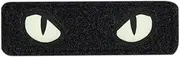 M-Tac Cat Eyes Soft Patch - Tactical Morale Patch for Military Gear - Army Combat Hook and Loop Patches (Black/GID)