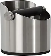 GRIRIW Grounds Container Espresso Knock Ground Box Large Capacity Easy to Clean Round Box Knock Holder Espresso Dump Bin