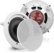 Pyle PDIC61RD in-Wall/in-Ceiling Dual 6.5-Inch Speaker System, 2-Way, Flush Mount, White (Pair)
