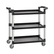 VEVOR Heavy Duty Utility Cart 500 lbs Capacity 3-tier Service Cart with Wheels