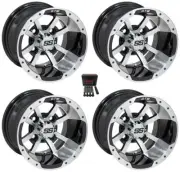 GTW Storm Trooper 10" Golf Cart Wheels/Rims Machined E-Z-GO & Club Car