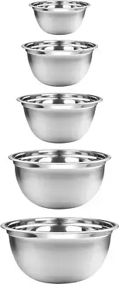 Stainless Steel Mixing Bowl - Premium Polished Mirror Nesting Metal Bowl