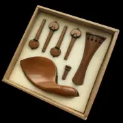 4/4 Advanced Violin Boxwood Fitting Tailpiece Chinrest Peg Endpin