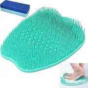Larger Shower Foot Scrubber Massager Mat,Foot Massager Set,Acupressure Mat with Non-Slip Suction Cups,Cleans,Exfoliates& Massages Your Feet Without Bending,Improve Foot Circulation& Soothes Tired Feet