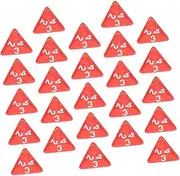 Toddmomy 50pcs Lightweight Acrylic Sided Dice with Vibrant Easy to Read Numbers for Board Games Parties and Classroom Activities Compact and Portable Gaming Supplies