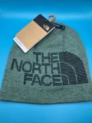 The North Face Unisex Reversible Highline Beanie Dark Sage Heather/Black NWT NEW