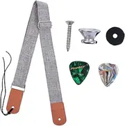 ibasenice 4pcs Ukulele Strap Beginners Soft Straps Ukulele Rope Ukulele Parts Instrument Belt with Pick Musical Instrument Accessories Ukulele Shoulder Strap Guitar Belt Cotton Linen