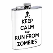 Zombie D7 8oz Stainless Steel Hip Flask