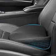 OLYDON Car Seat Cushion for Driving - Comfort Memory Foam for Car Driver Seat- Back Support, Pain Relief - for Car Travel, Long Trips (Black)