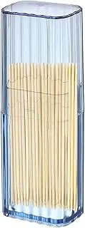 Cotton Swab Case, Travel Cotton Swab Case, Acrylic Travel Case for Cotton Swab, Acrylic Floss Clear Case, Travel Friendly Organized Transparent Canister with Lid for Hygiene Items