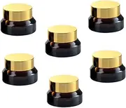 6Pcs Travel Glass Bottles Leak Cosmetic Cream Jars Small Containers for Makeup Portable and Durable for Travel and Daily Use