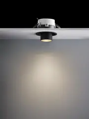 Luton GU10 Recessed Gimble 93mm Cut Out Downlight in Black