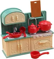 ERINGOGO Mini Kitchen Set for Boys and Girls Pretend Toy Utensils Spatula Fork Spoon for Mini Home Dec