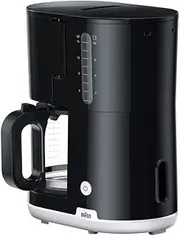 [Braun] Breakfast1 Filter Coffee Machine KF1100BK, with Aroma Carafe, OptiBrew System, Auto Shut Off, Coffee Maker Up To 10 Cups, Dishwasher Safe Glass Coffee Pot, 1000W, Black