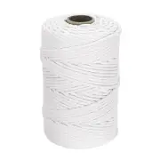 5mm x 164 Yard White Natural Cotton Macrame Rope, Single Strands