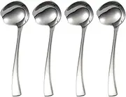 CIYODO Mirror Polished Stainless Steel Sauce Spoon Long Handled Serving Spoon for Soup Gravy for Holiday Meals
