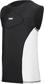 [DGXINJUN] Youth Kids Child Padded Compression Shirt Sleeveless Vest Chest Protector Tank for Boys Girls Football Baseball