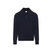 [Paul Smith] Paul Smith-Navy Blue Ls Cashmere Polo-Uomo M STAND