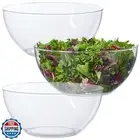 US Acrylic Vista Clear Plastic Salad and Serving 10-inch Bowls | set of 3 | R