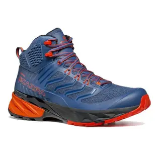 【SCARPA】原廠貨 男 RUSH MID GTX 輕量化中筒 GTX 防水登山鞋/郊山鞋/快速鍵型鞋 藍-嘉年華(63130200)