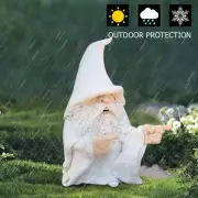 Resin White Eif Gnomes Figurines Outdoor Home Dwarf Miniature Decoration NEW